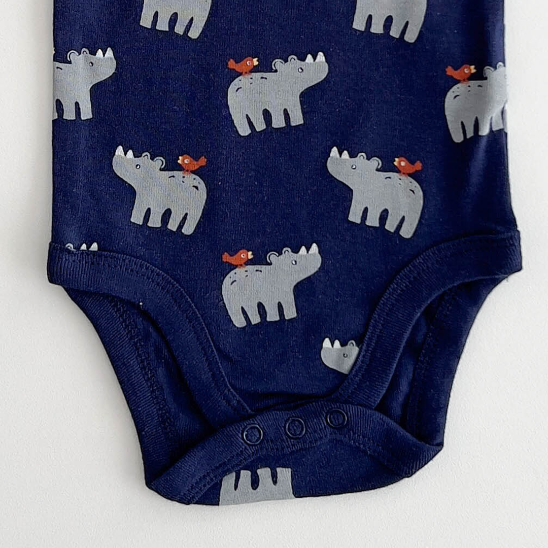 NAVY BLUE PRINTED ONESIE