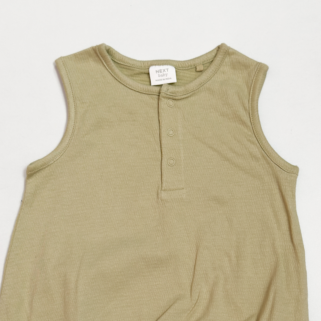 SAGE GREEN MUSLIN ONESIE