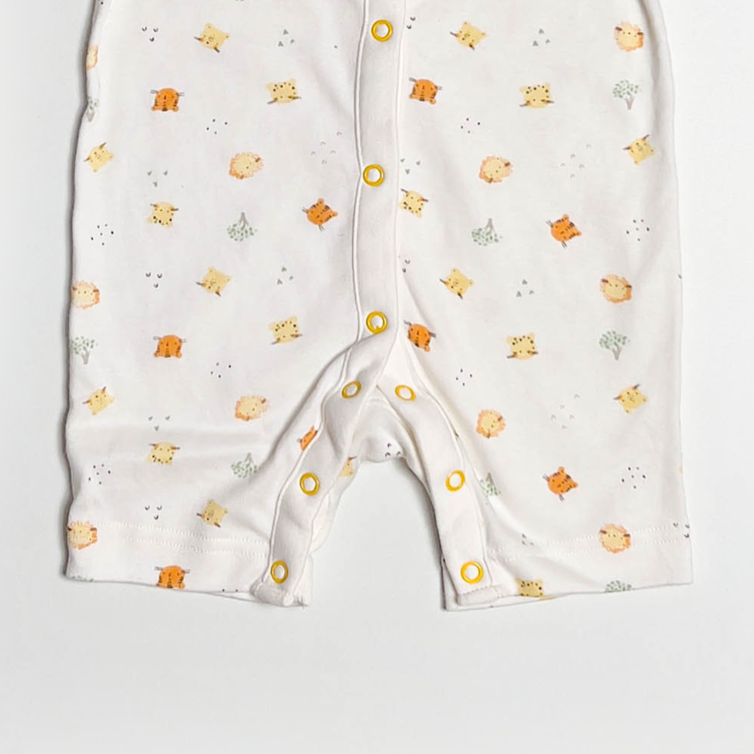 WHITE ANIMAL PRINTED JUMPSUIT