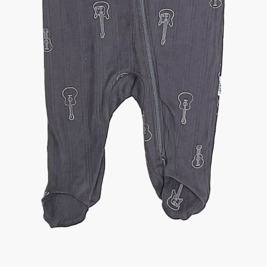 GREY RIBBED SLEEPSUIT