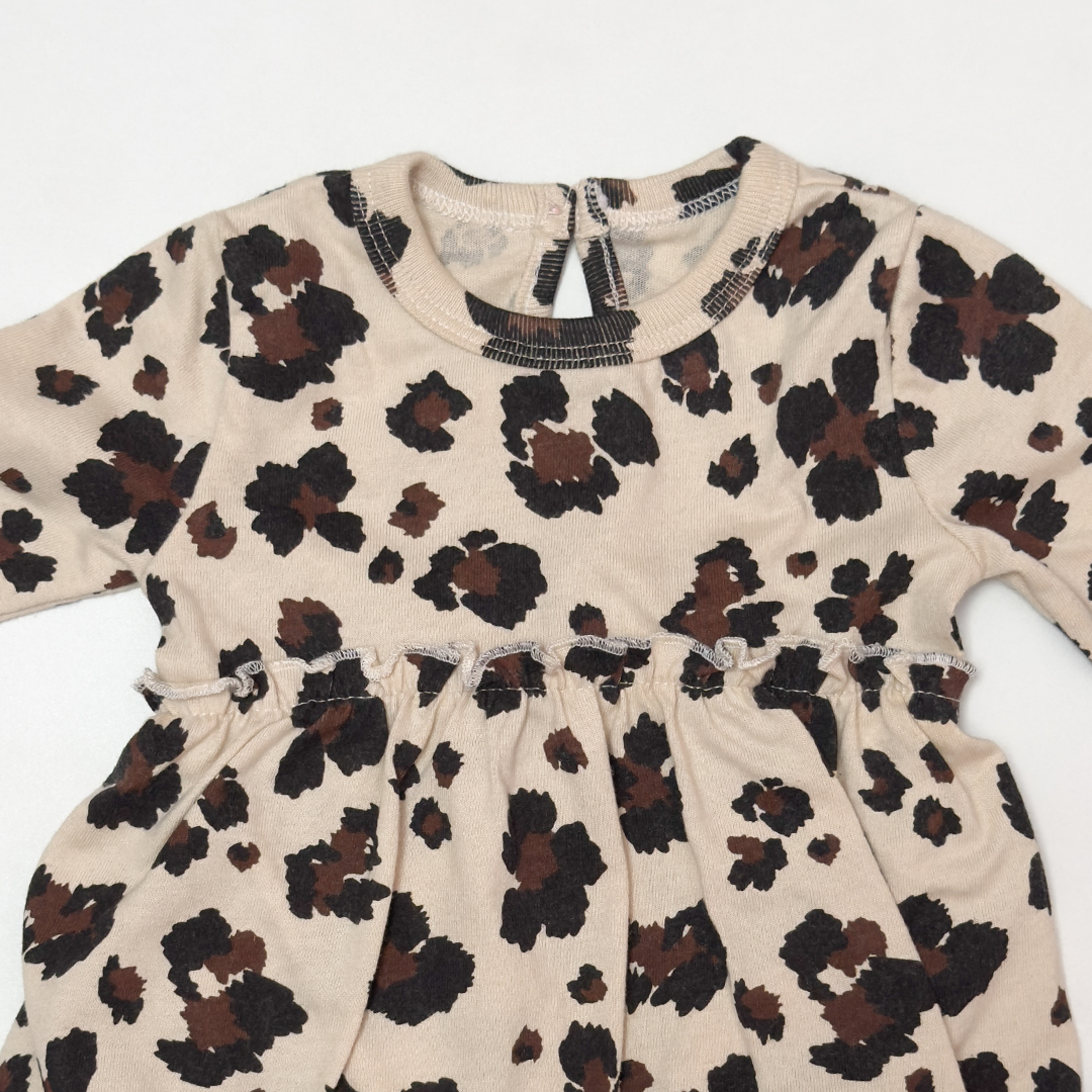 BROWN PATTERNED SUNSUIT
