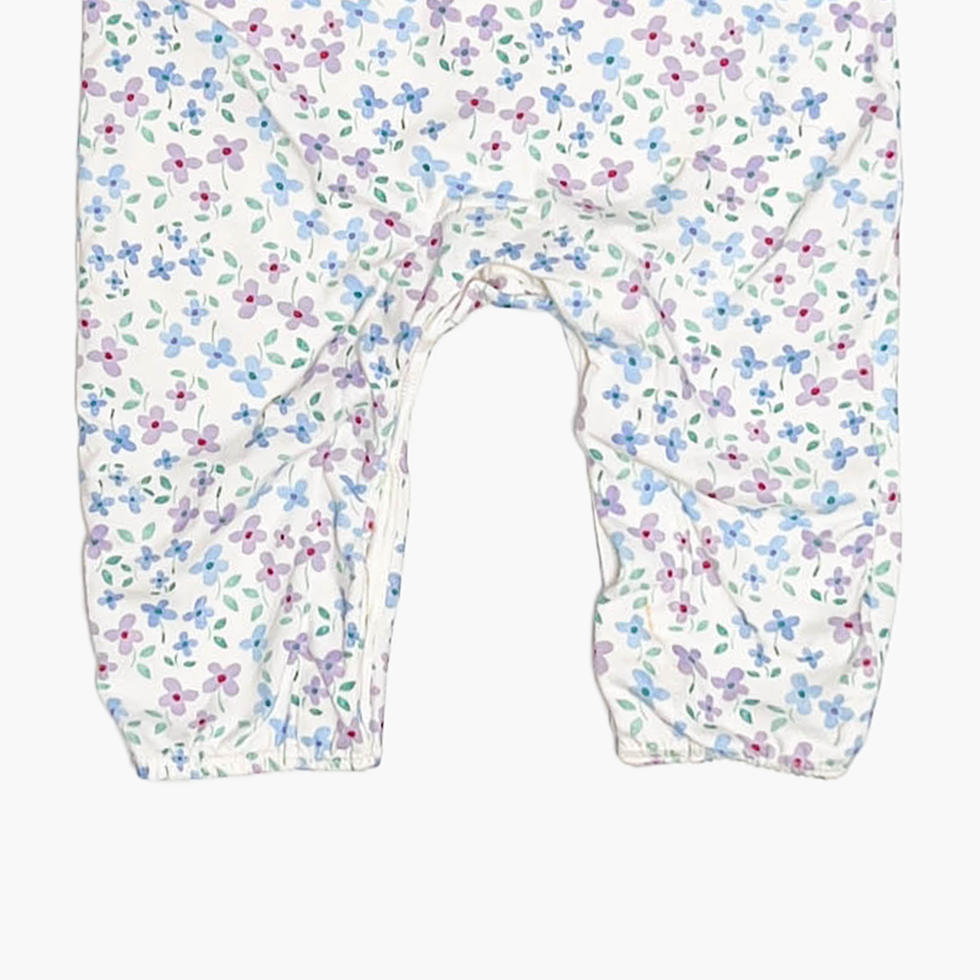 BLUE FLORAL PRINTED ROMPER