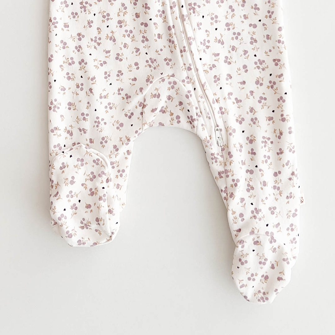 PURPLE FLORAL SLEEPSUIT
