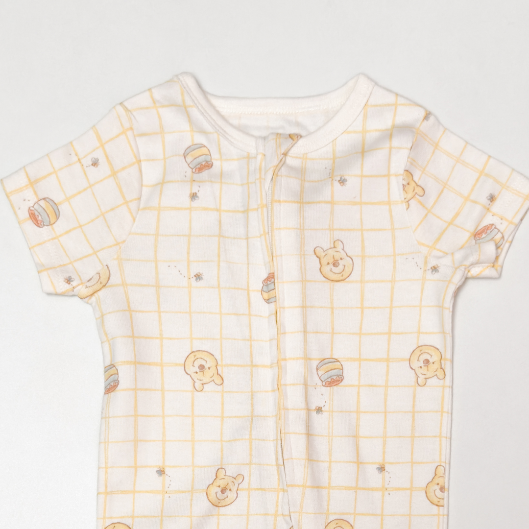 BEIGE YELLOW PHOO ZIPPER ROMPER