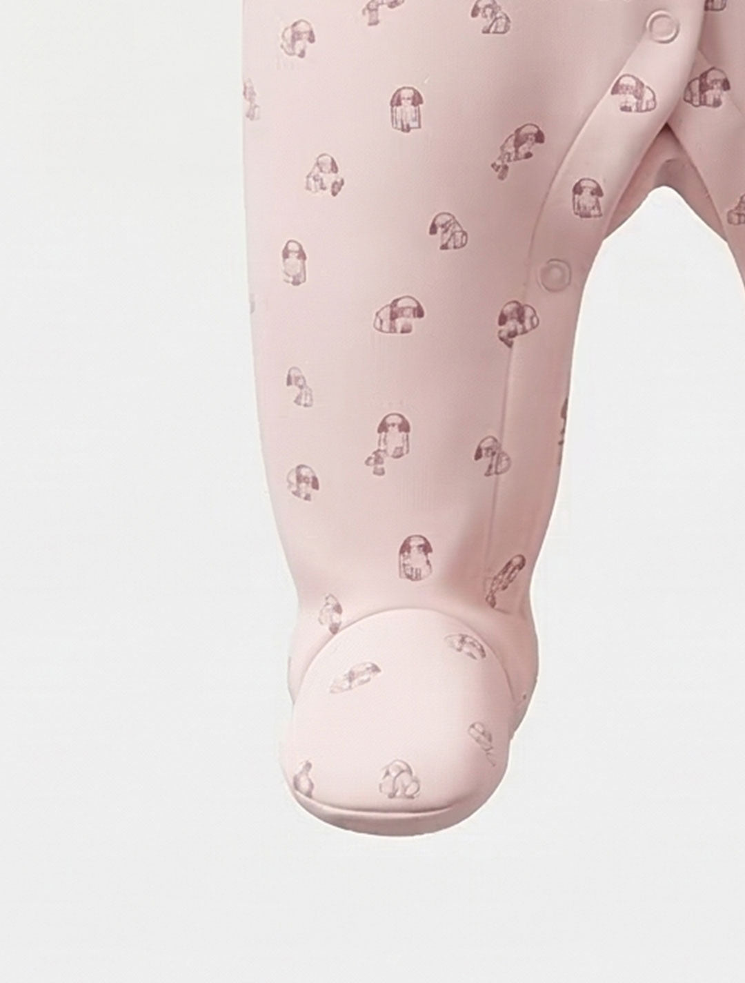PINK ANIMAL PATTERNED SLEEEPSUIT