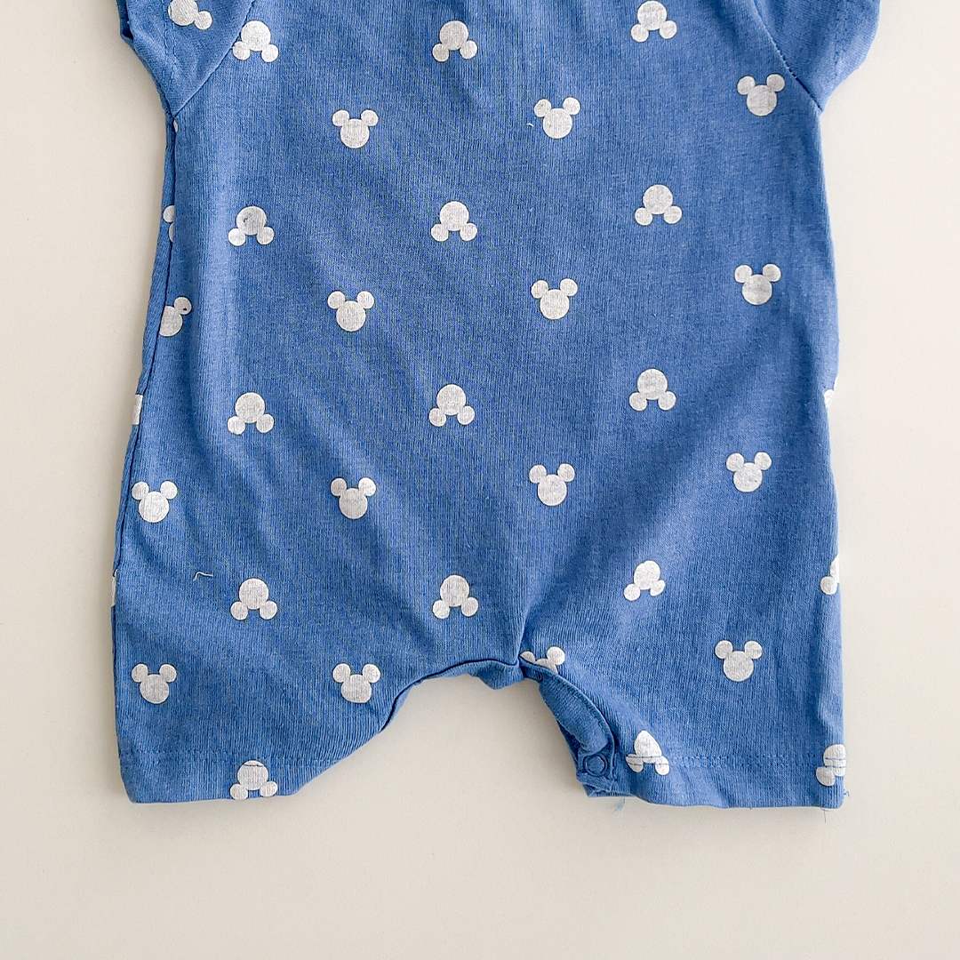 WHITE MICKEY PRINTED JUMPSUIT