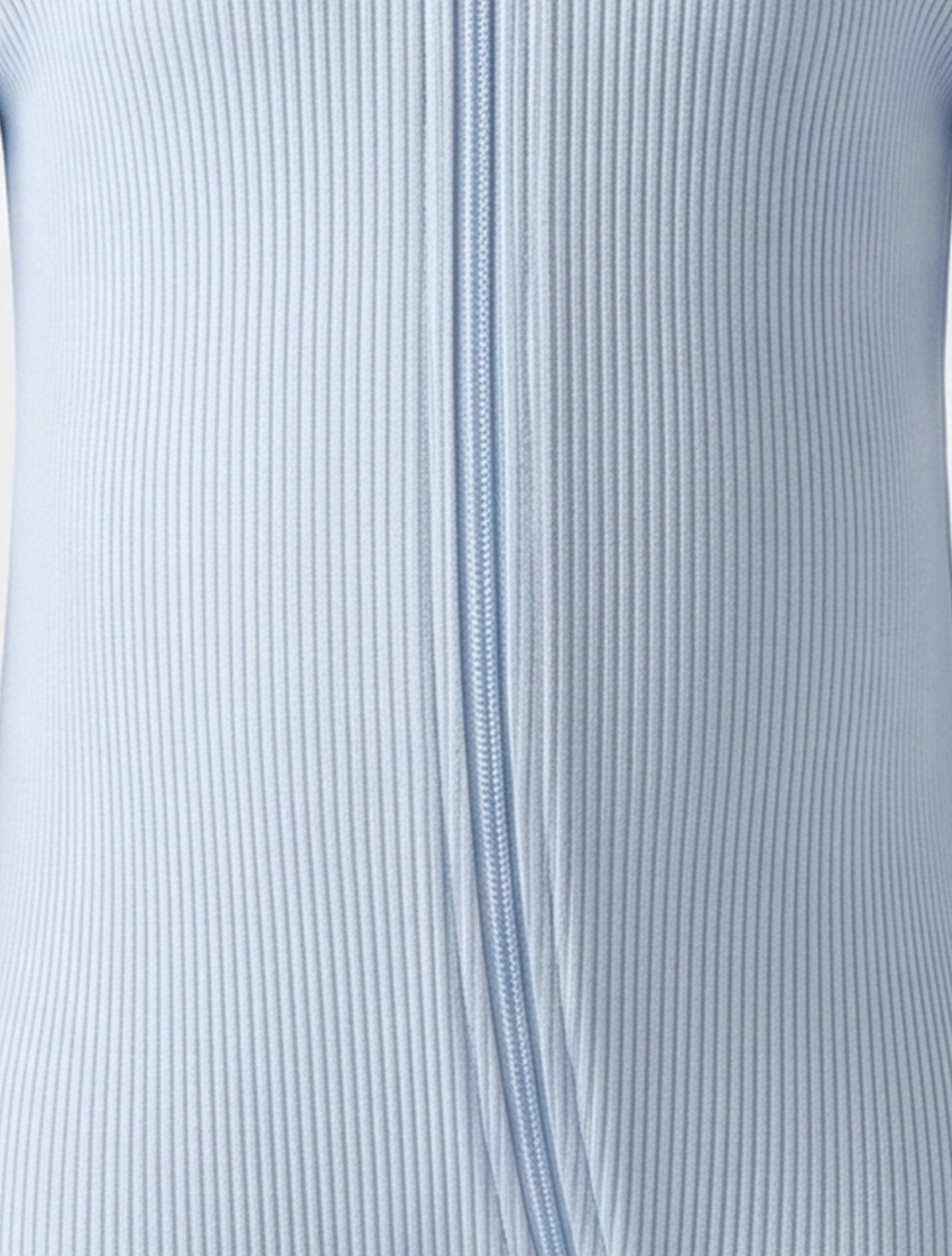 Powder blue ribbed sleepsuit