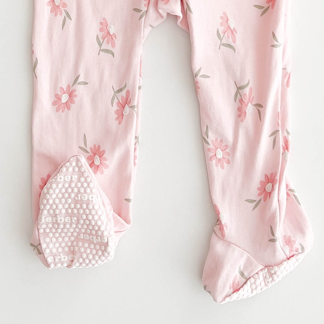 PINK FLORAL PRINTED SLEEPSUIT