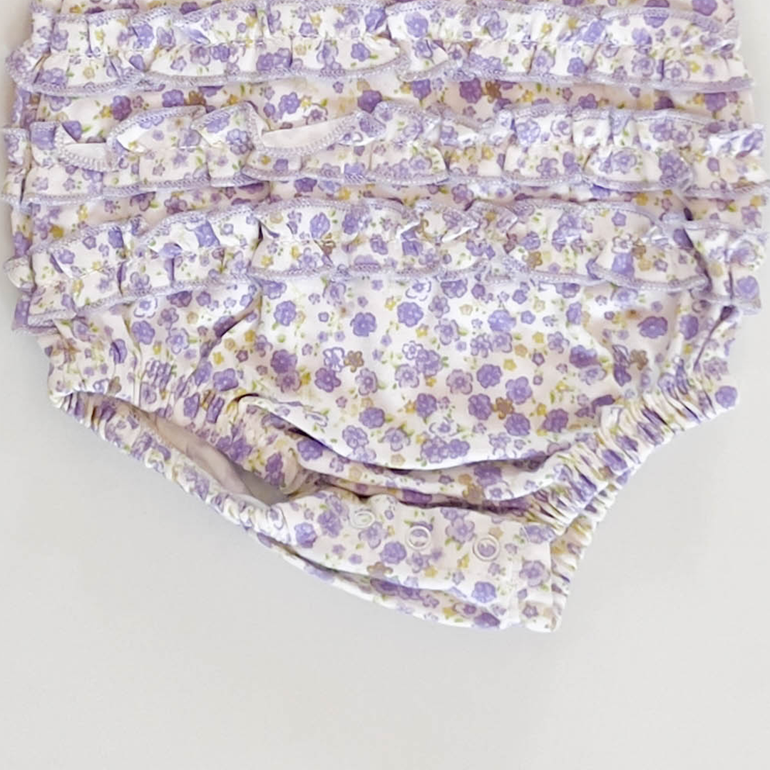 PURPLE FLORAL FANCY ONESIE