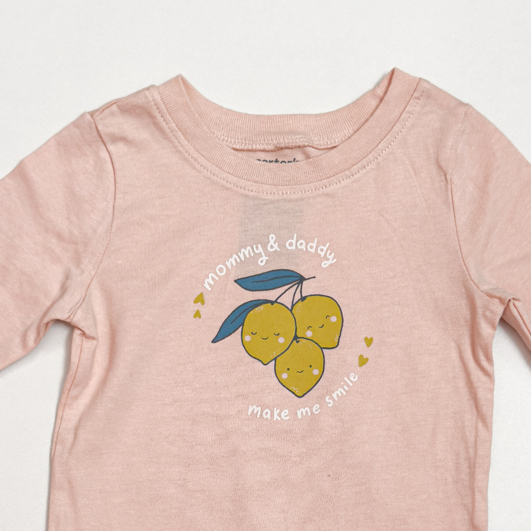 PASTEL PINK PRINTED ONESIE