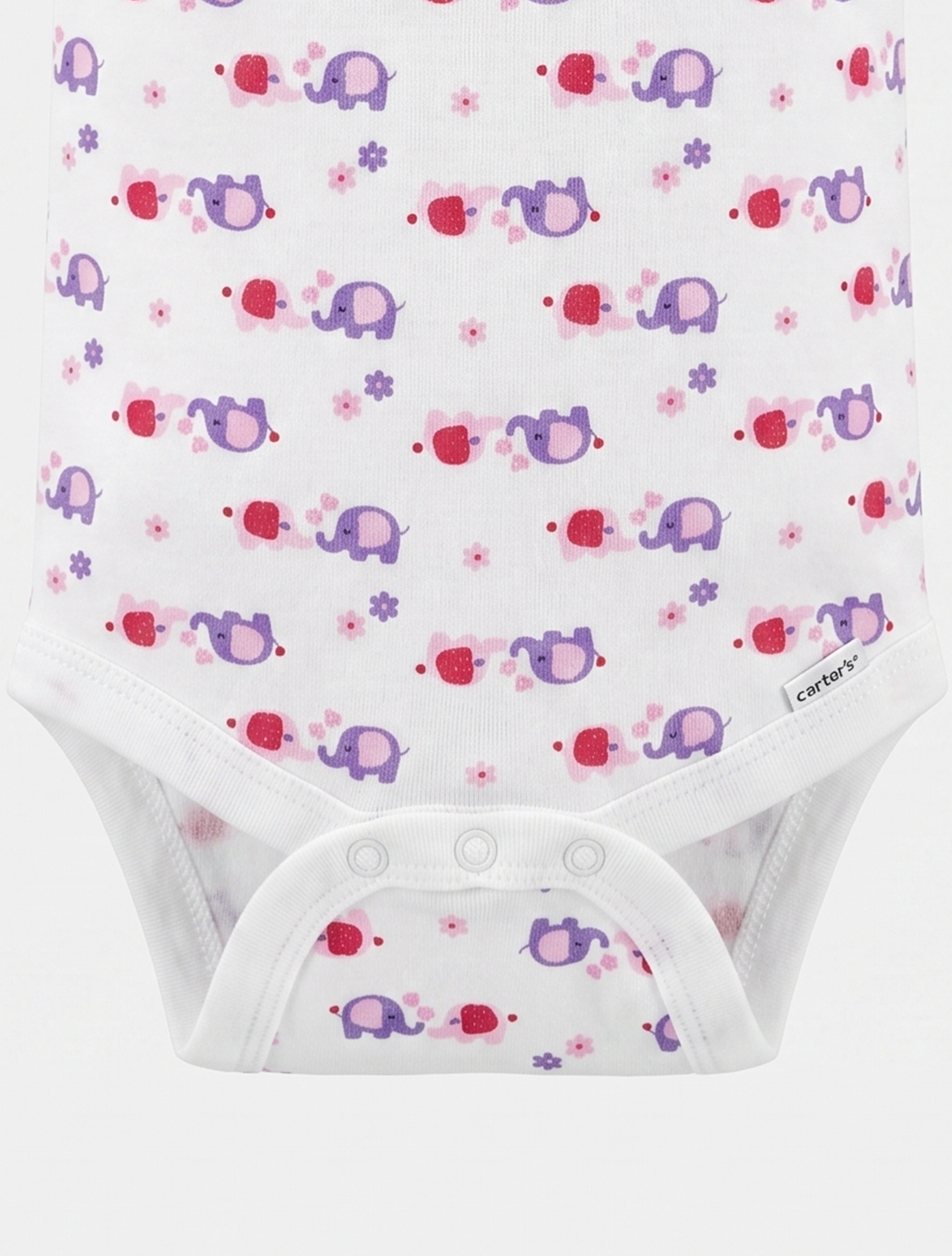 WHITE LAVENDER PRINTED ONESIE
