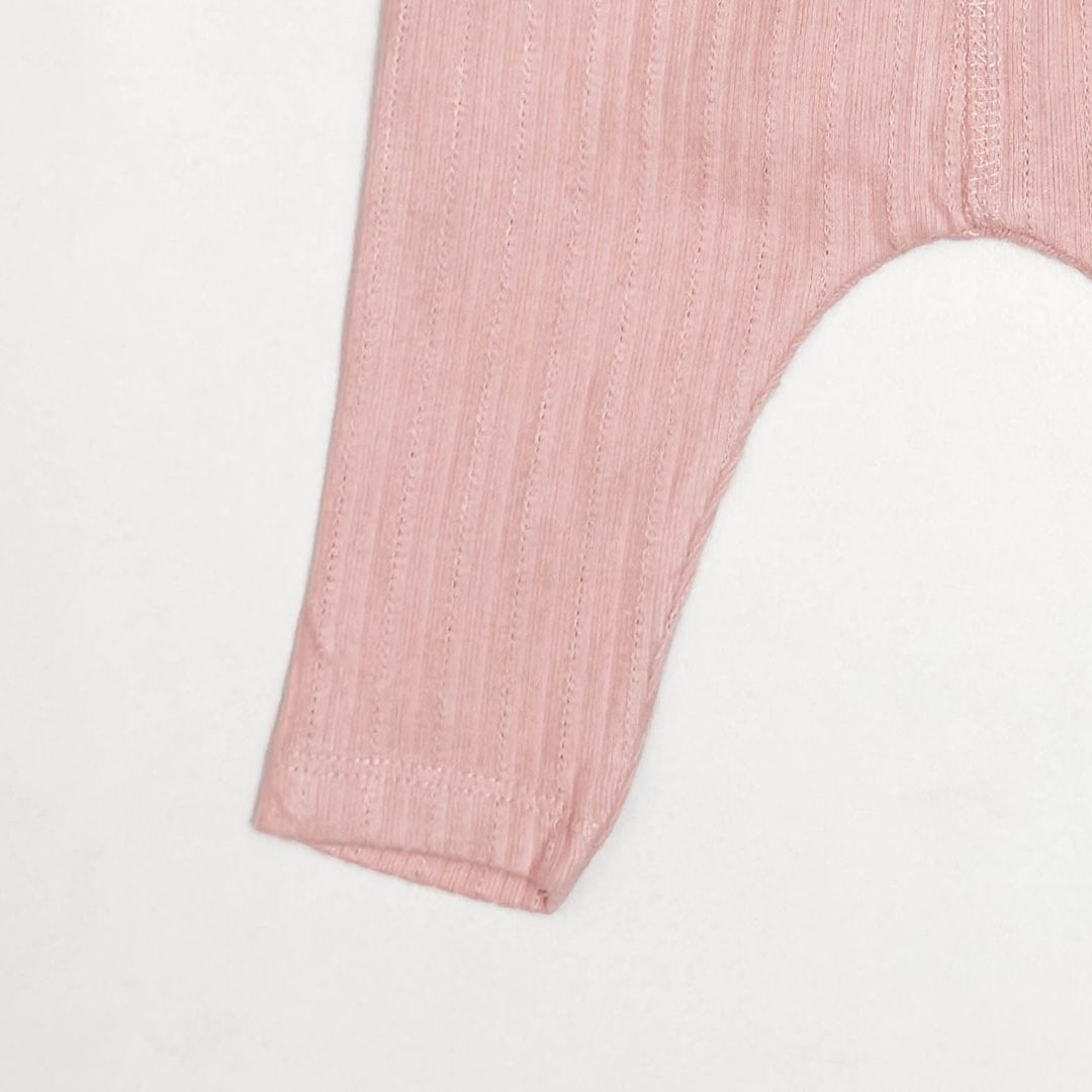 BABY PINK RIBBED PANTS