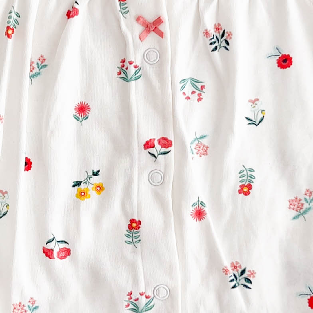 WHITE FLORAL CARTER'S JUMPSUIT