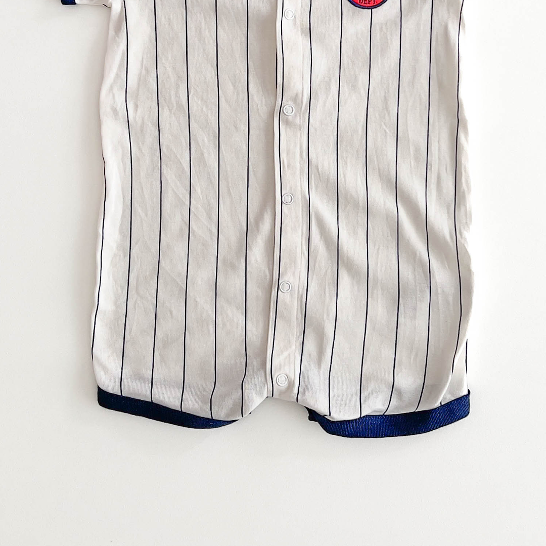 WHITE STRIPED BOYS JUMPSUIT