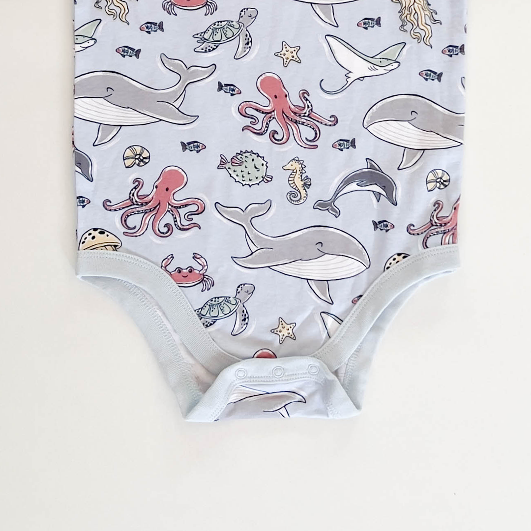 OCEAN PATTERNED ONESIE