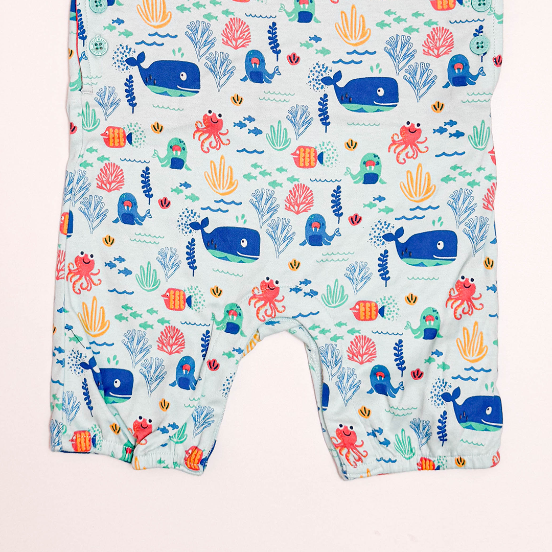 BLUE OCEAN PRINTED DUNGAREE