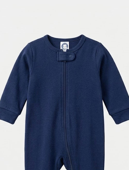 Blue zipper sleepsuit
