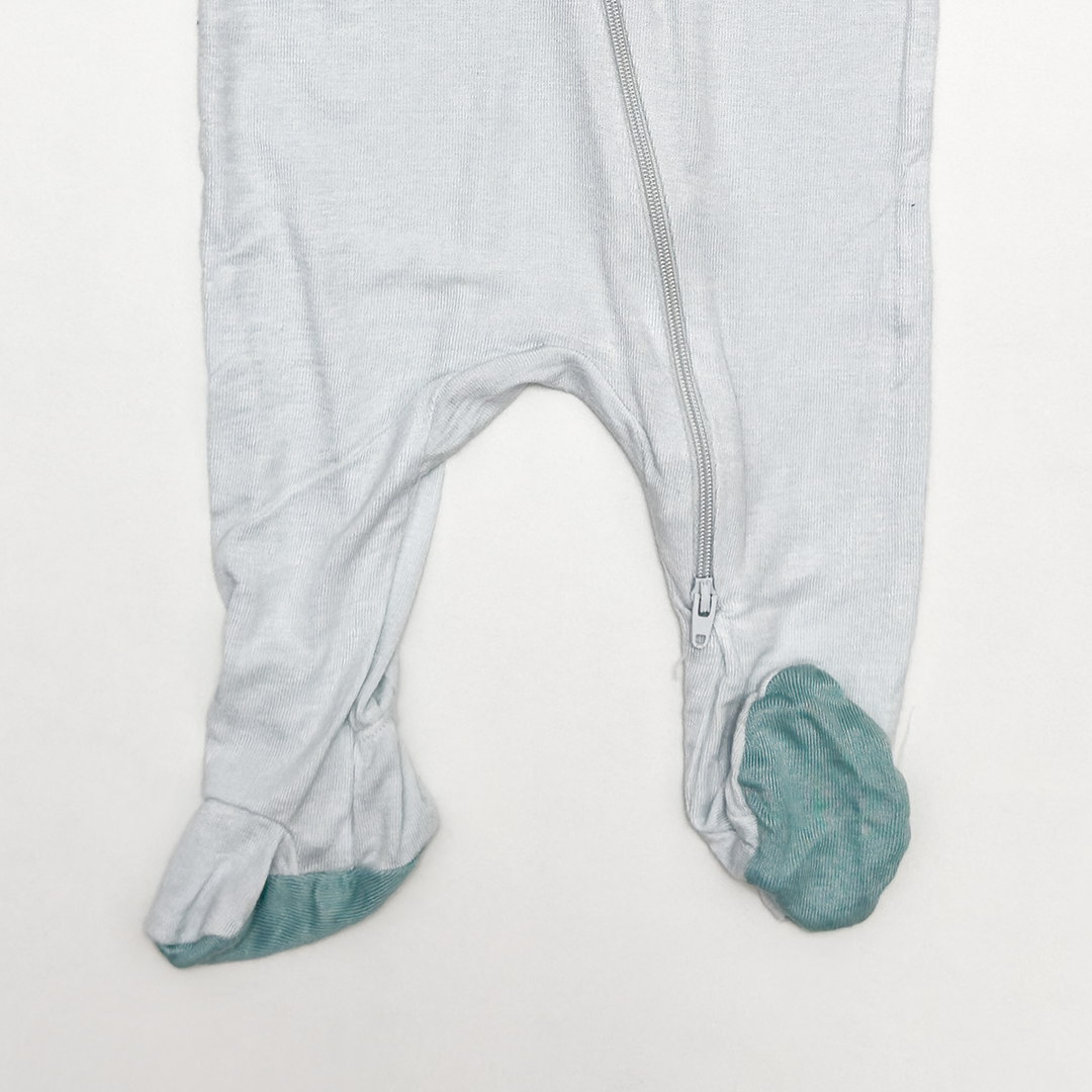 BABY BLUE ZIPPER VISCOUS SLEEPSUIT