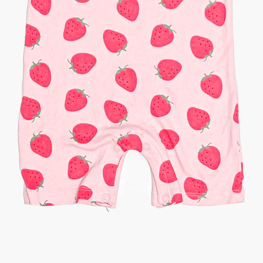 PINK STRAWBERRY PRINTED JUMPSUIT