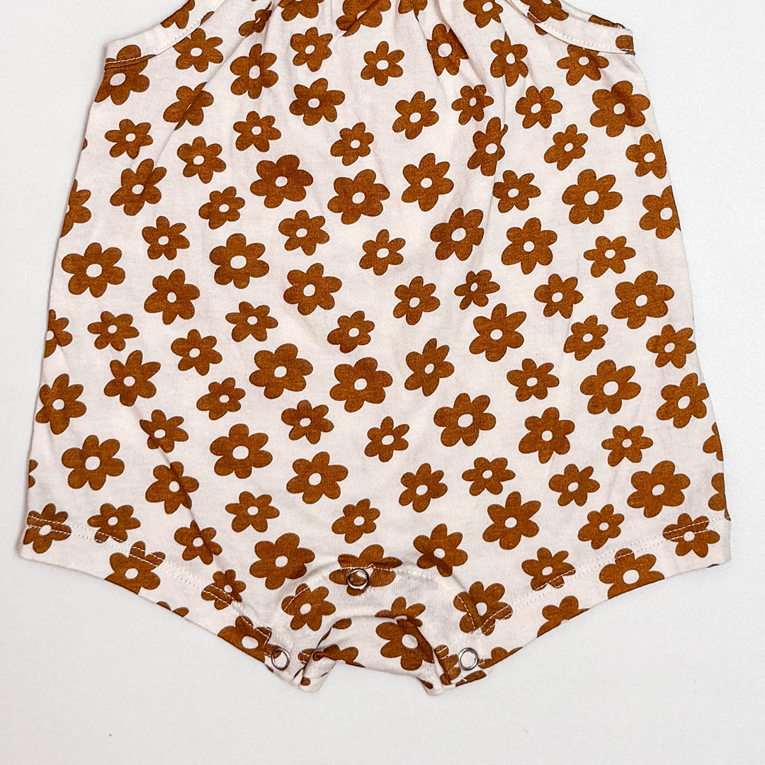 BROWN FLORAL FANCY JUMPSUIT