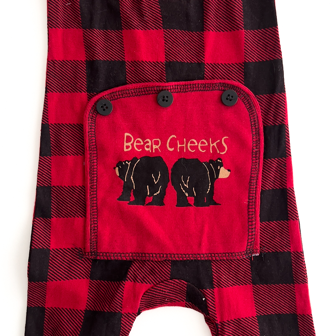 black and red checked slim fit romper