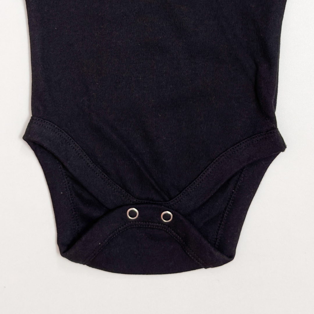 BLACK SOLID ONESIE
