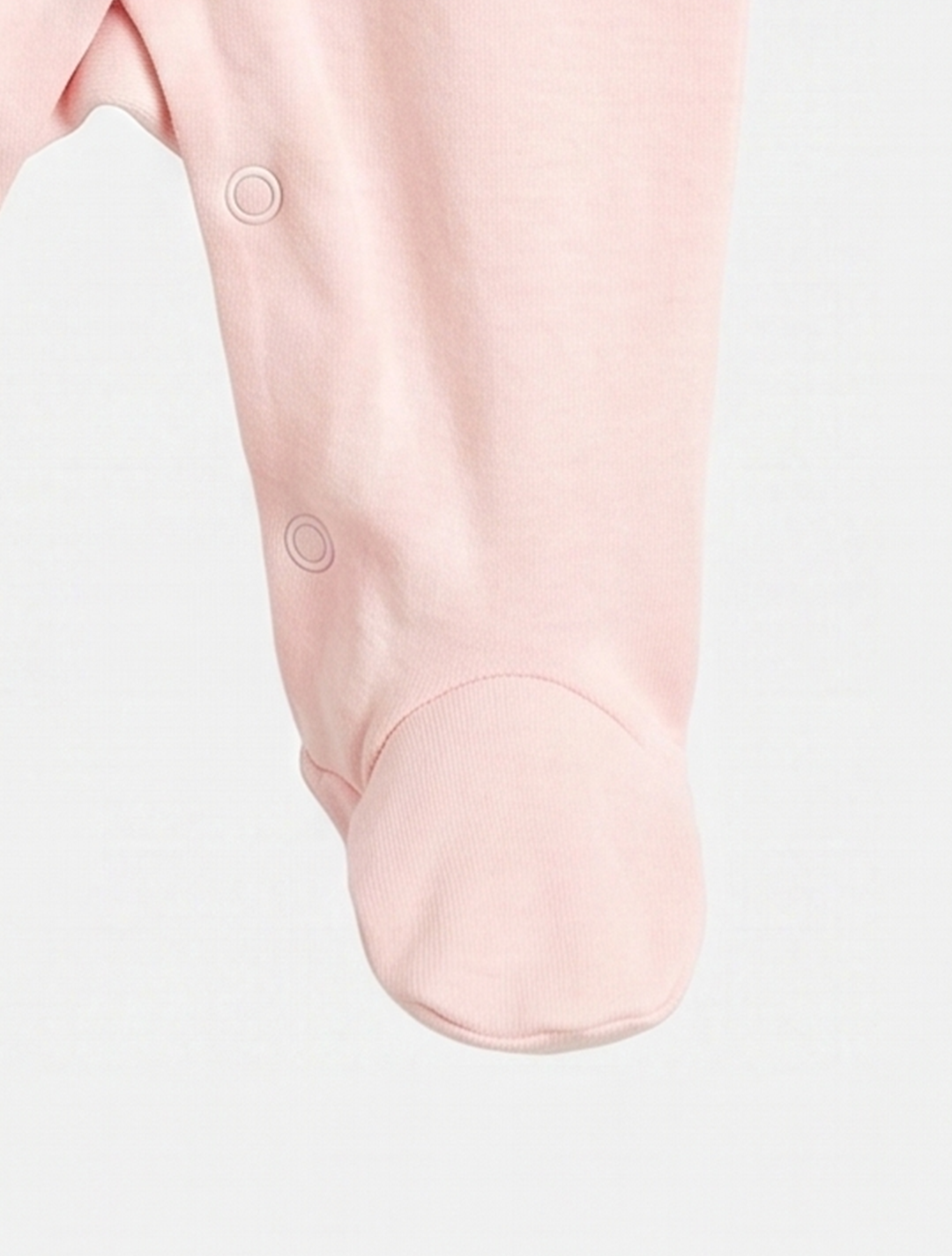 Powder  pink button sleepsuit