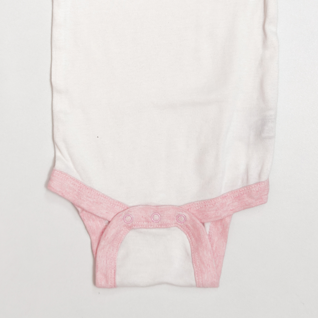 WHITE PINK ONESIE