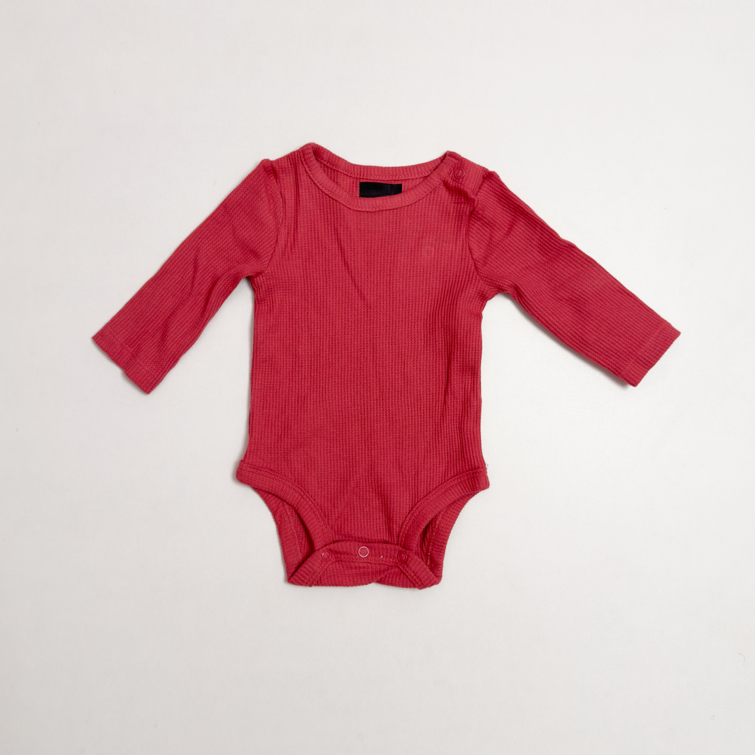 CHERRY RED KNITTED ONESIE