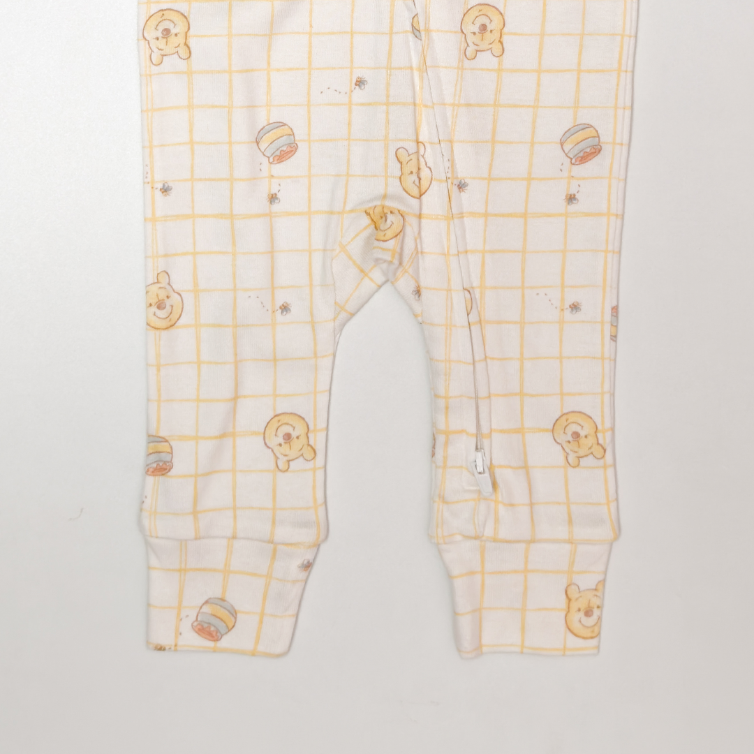 BEIGE YELLOW PHOO ZIPPER ROMPER