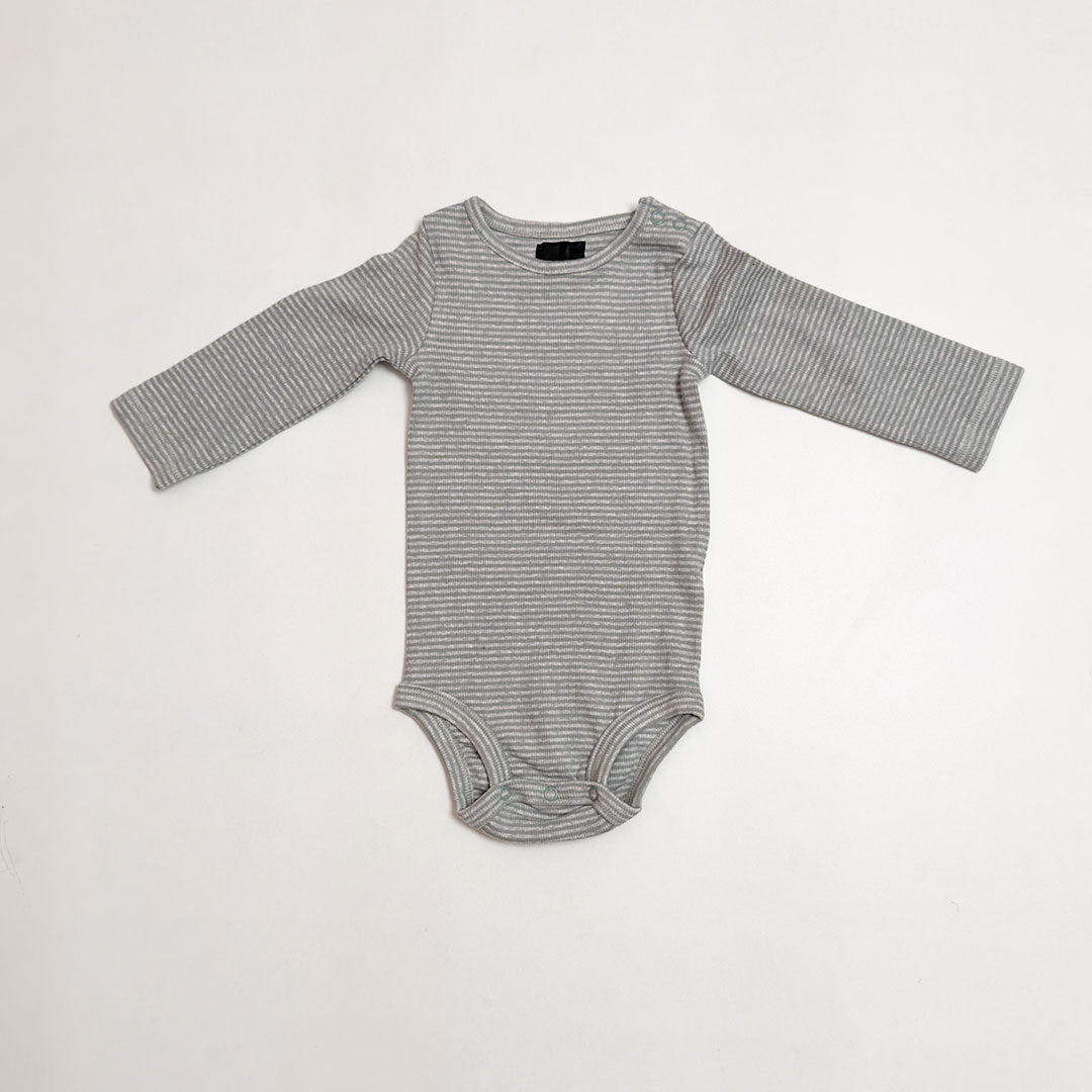 GREY STRIPED ONESIE
