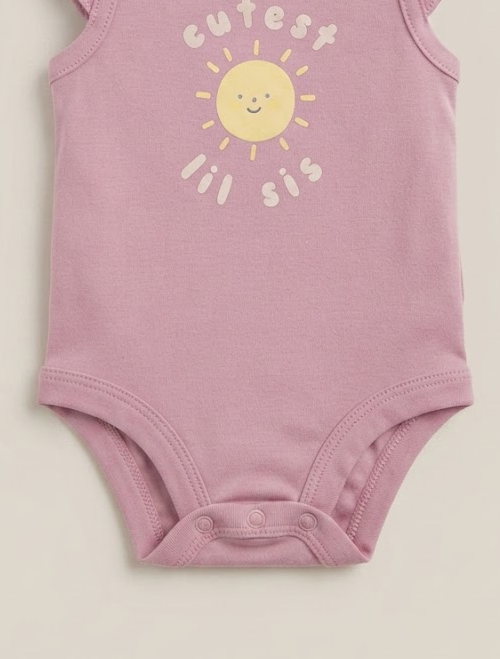 Lavender sun print onesie