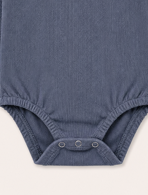 Blue ribbed onesie