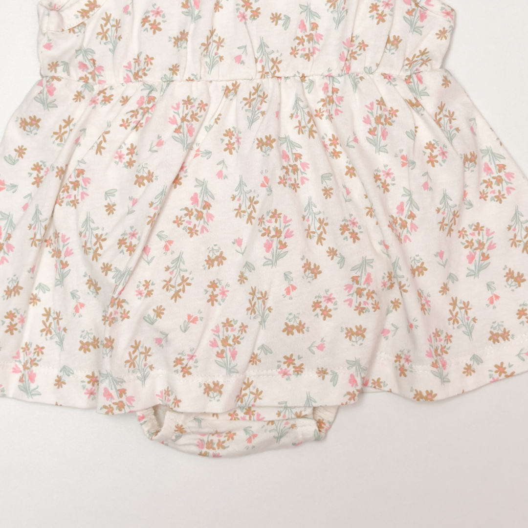 OFF WHITE FLORAL PRINTED SUNSUIT