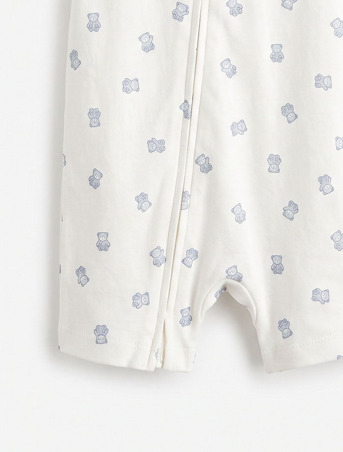 Blue bear 2 way zipper jumpsuit