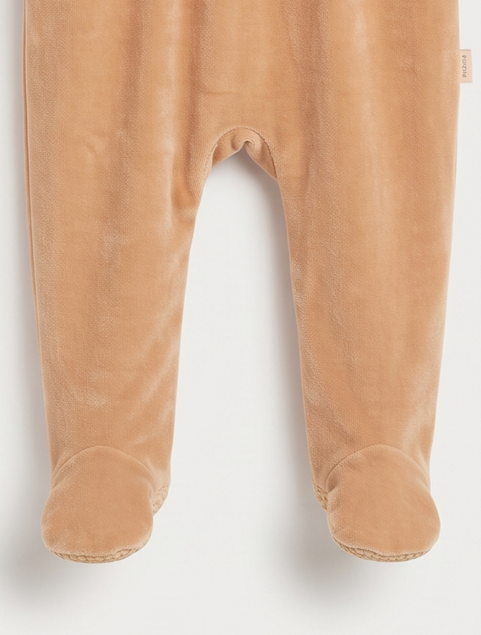 Velvet peter collar sleepsuit