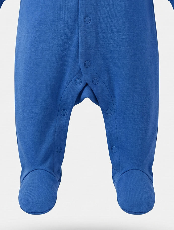 Royal blue button sleepsuit