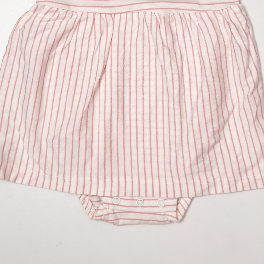 DUSTY PINK STRIPED SUNSUIT