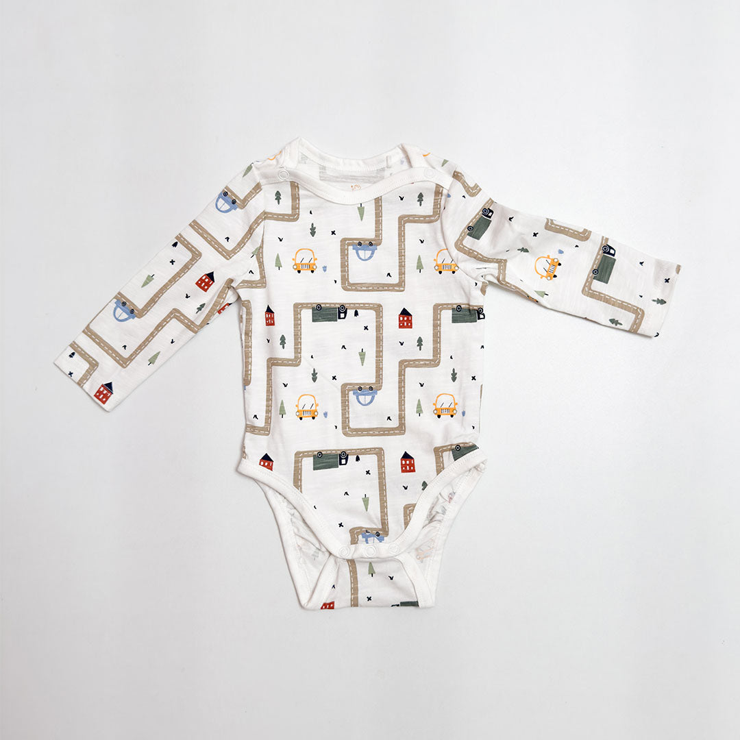 OFF WHITE PATTERNED ONESIE