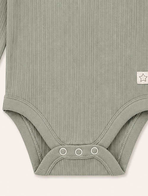 Sage green ribbed onesie