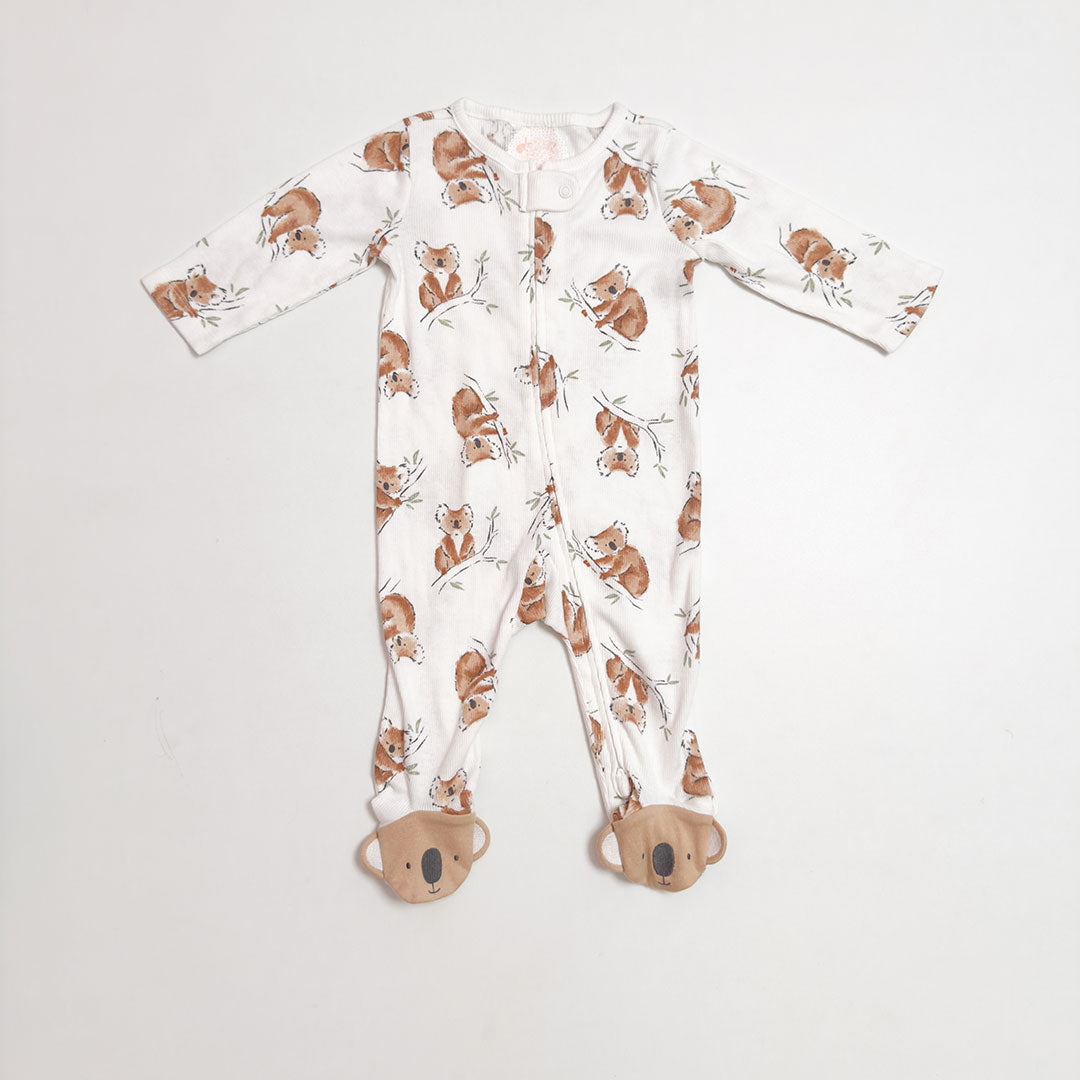 RIBBED 2 WAY ZIPPER SLEEPSUIT