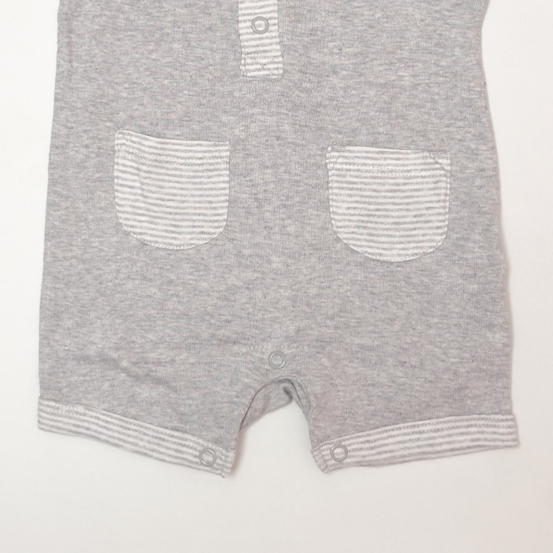 GREY AND WHITE JUMPSUIT