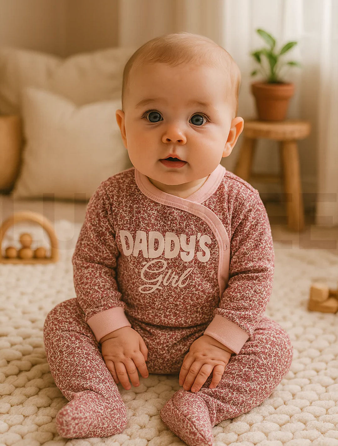 PREMIUM PINK FLORAL SLEEPSUIT