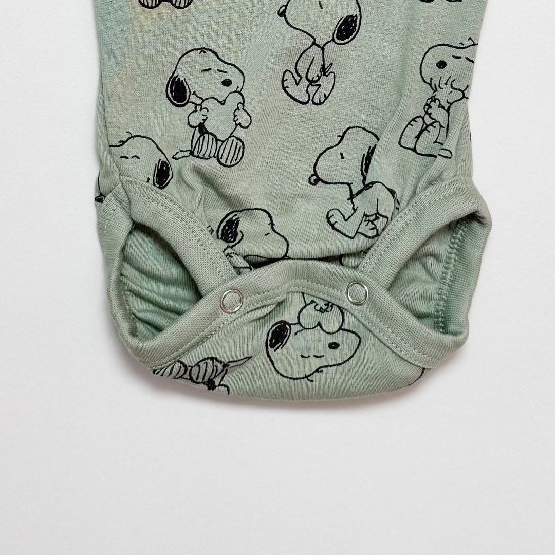 SAGE GREEN PRINTED ONESIE