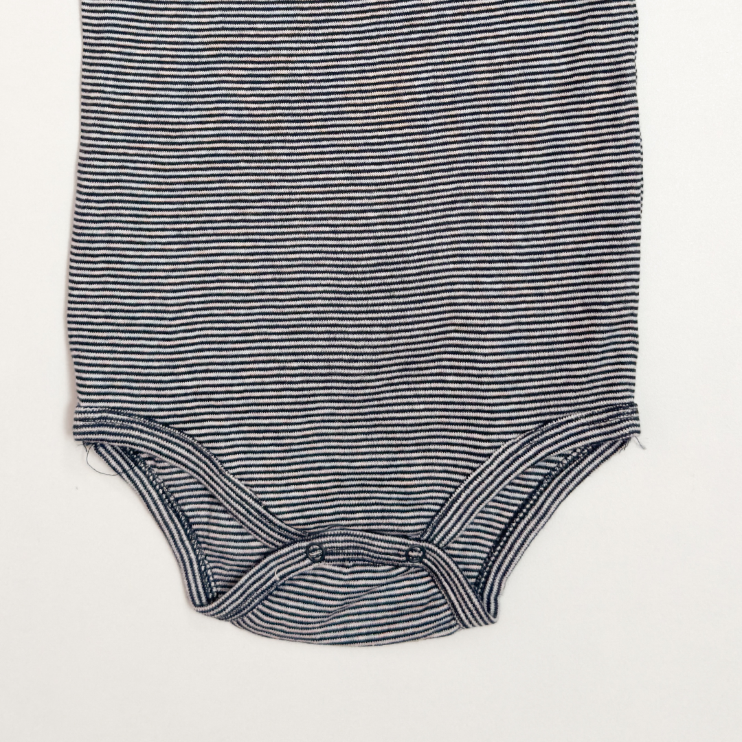 NAVY BLUE STRIPED ONESIE