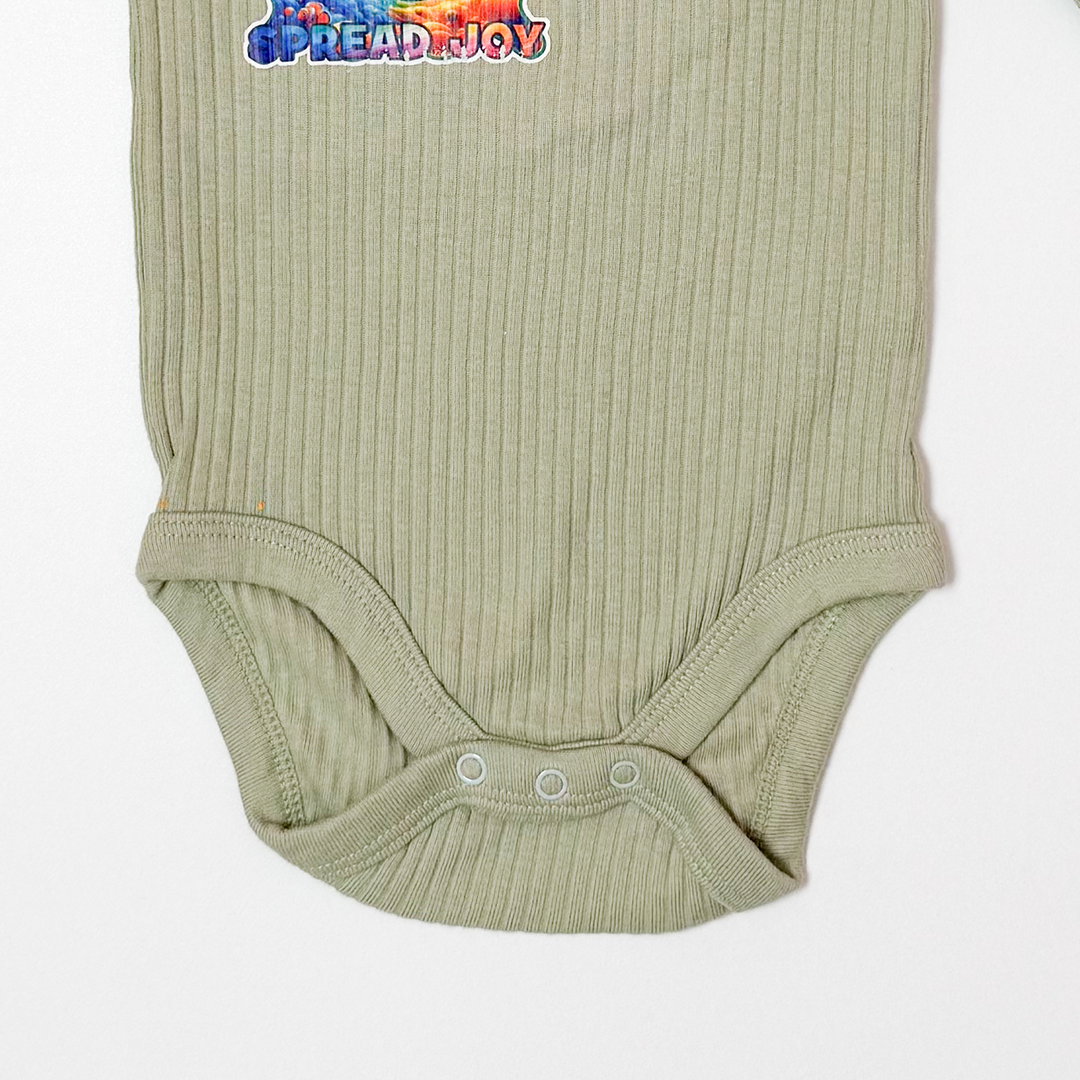 SAGE GREEN RIBBED ONESIE