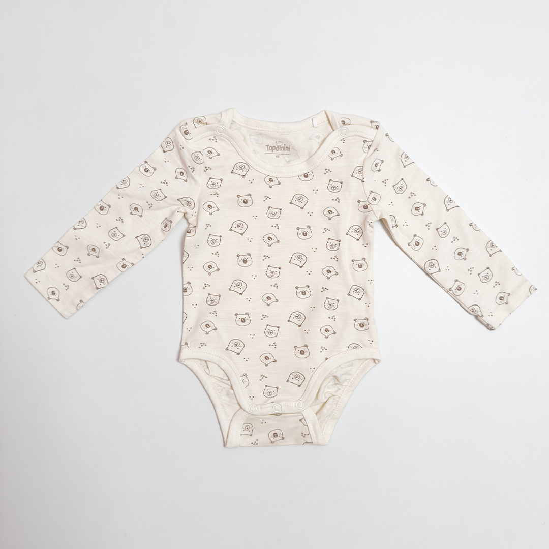 OFF WHITE BEAR PRINTED ONESIE