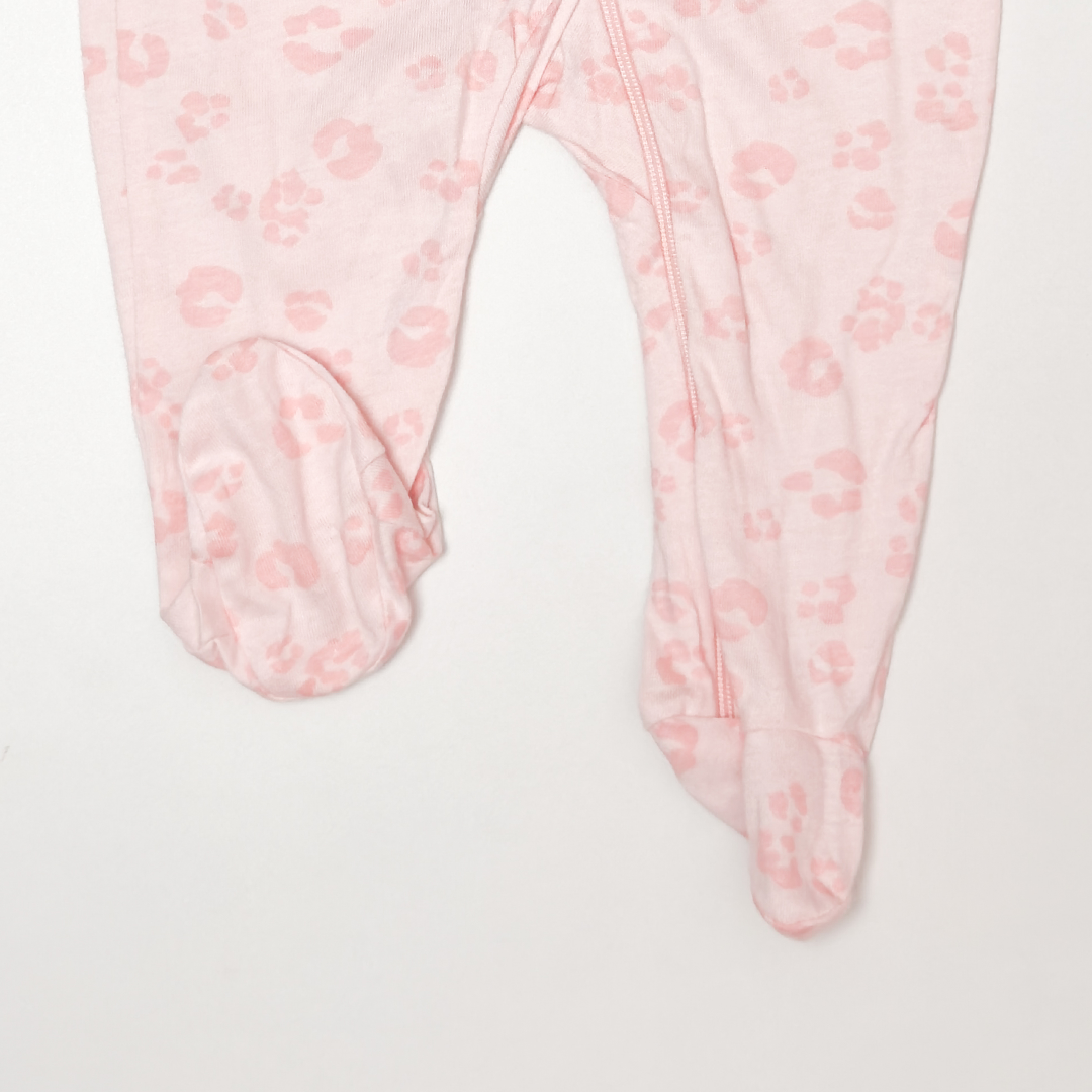 PINK KITTY ZIPPER SLEEPSUIT