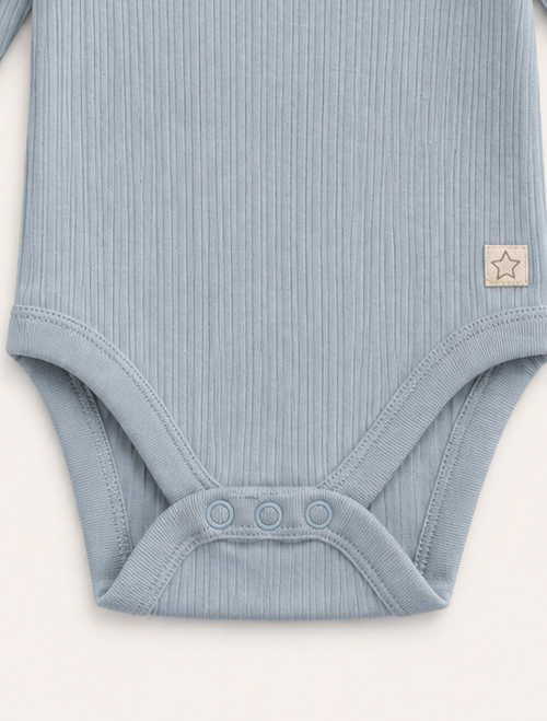 Sky blue ribbed onesie