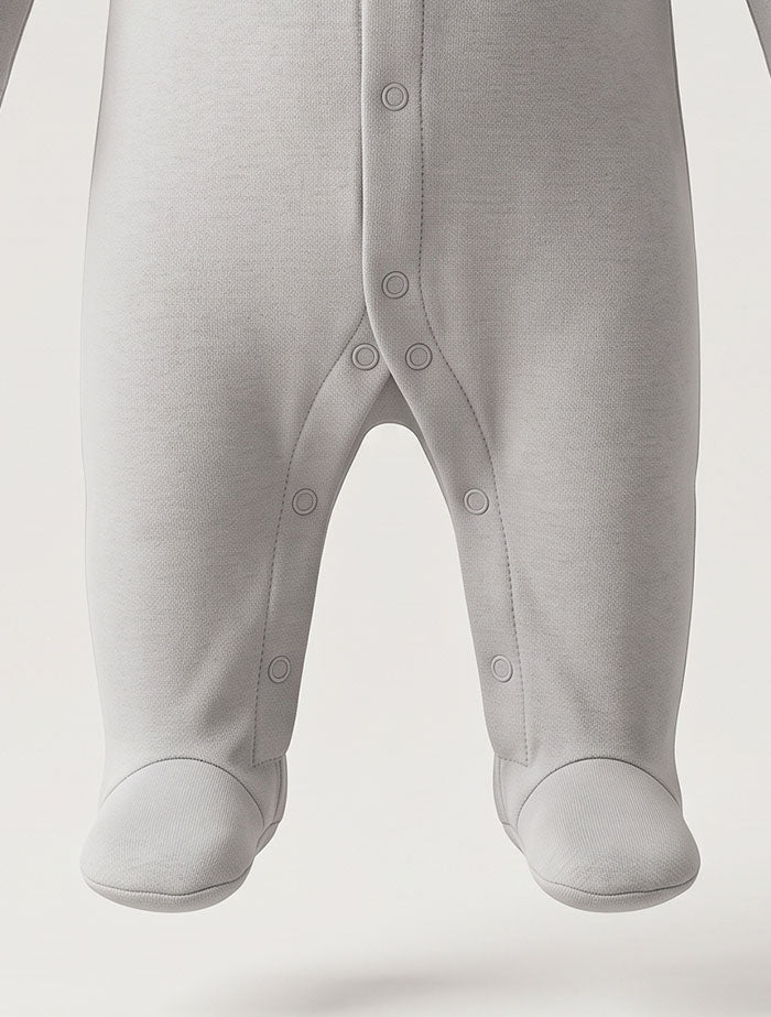 Grey button sleepsuit